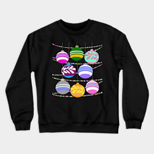 Christmas Baubles and Lights Design Crewneck Sweatshirt